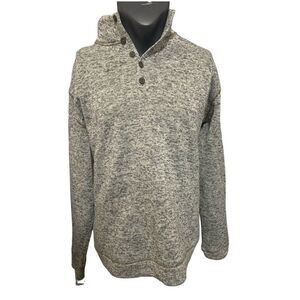 Weatherproof Vintage Mens Heather Gray Long Sleeve Sweater Top Large